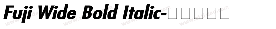 Fuji Wide Bold Italic字体转换